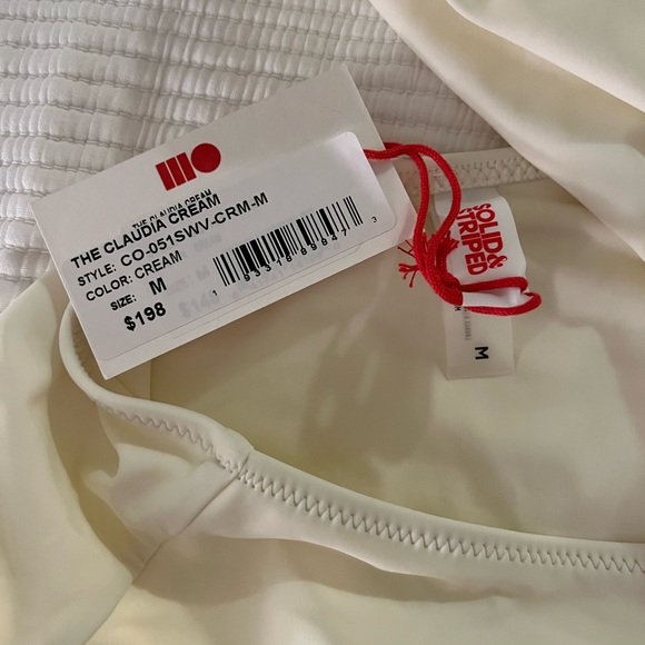 NWT Solid and Stripped Claudia One piece in Cream - medium - Picture 3 of 8